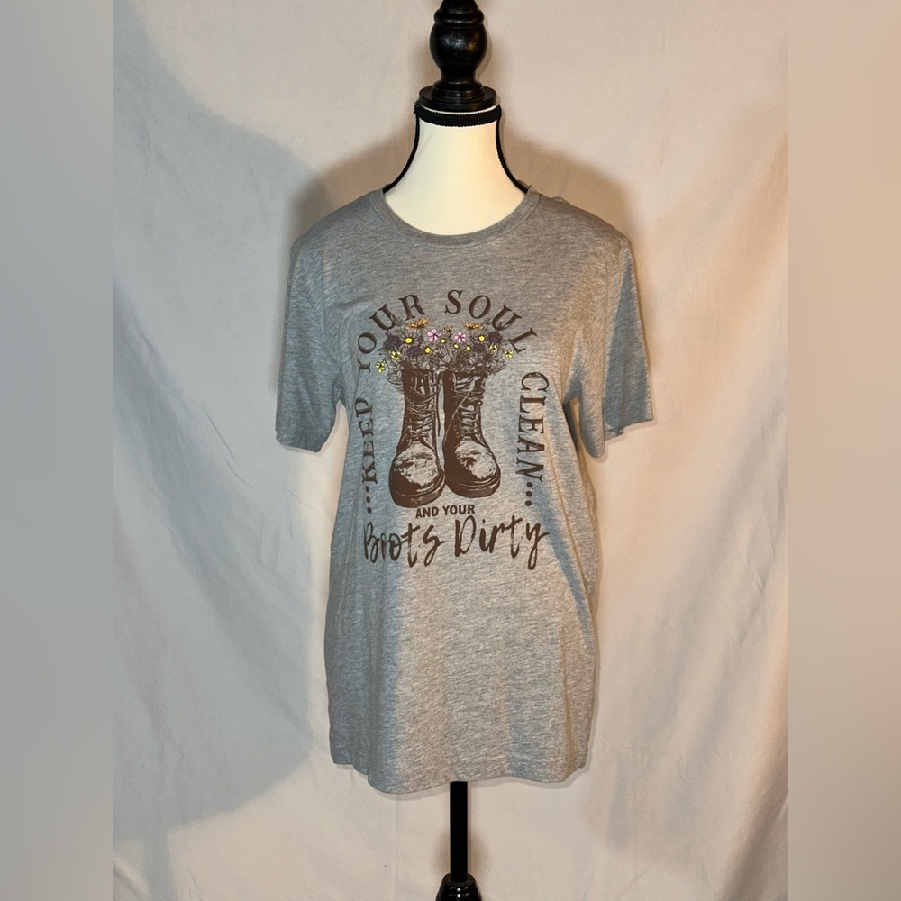 Soul Clean Boots Dirty Bella Canvas Tee • Size Medium